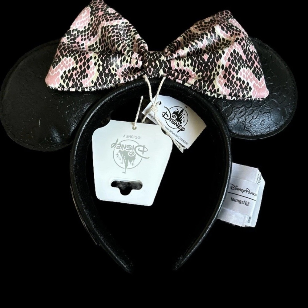 Disney Parks Loungefly Animal Print Minnie Mouse Bow Ears Headband - NWT